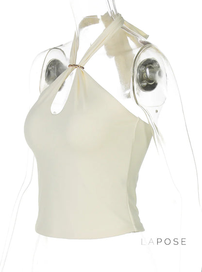 Lahna Halter Backless Crop Top