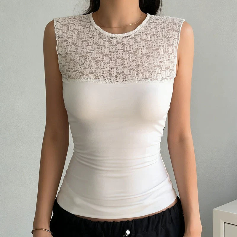 Lakyn Lace Patchwork Slim Tank