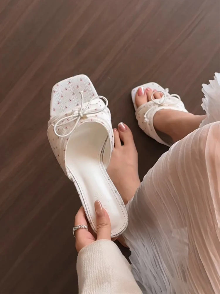 Larae Bow Mule Heels