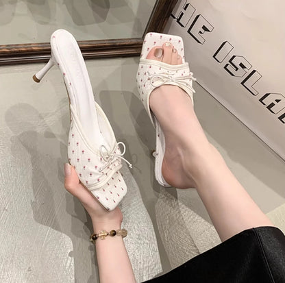 Larae Bow Mule Heels