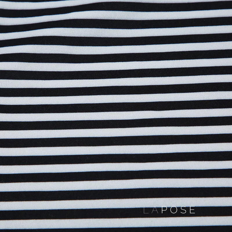 Lauren Striped Long Sleeve Crop Top