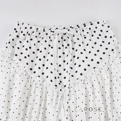 Leeanna Layered Polka Dot Skirt
