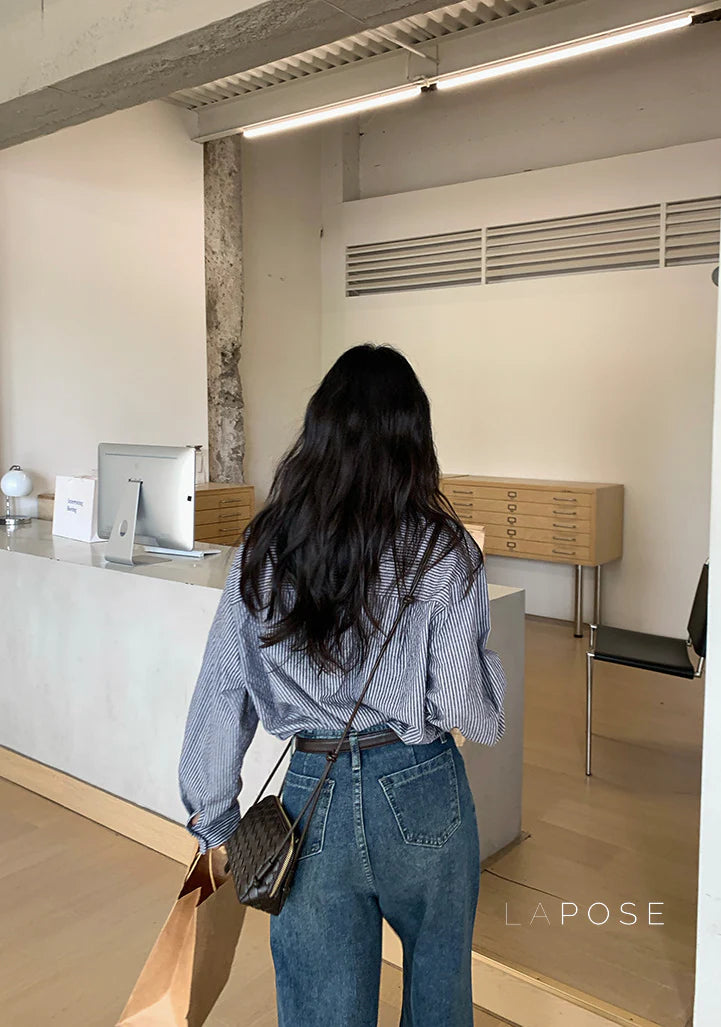 Lemon Wide-Leg Denim Pants