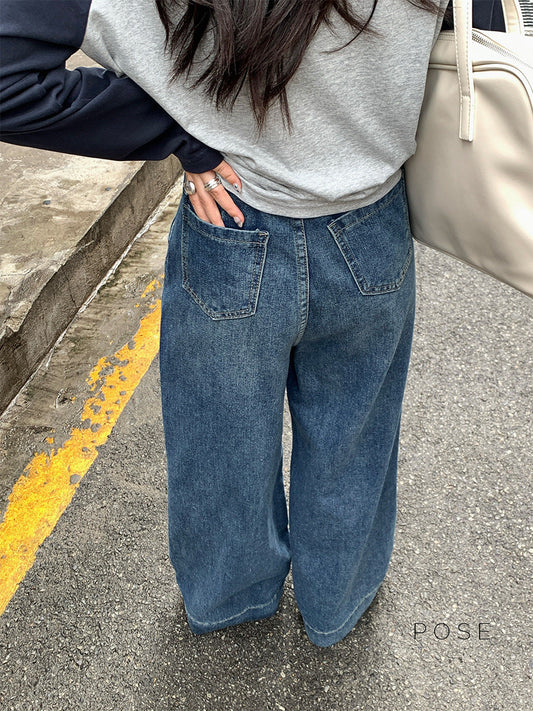 Lemon Wide-Leg Denim Pants