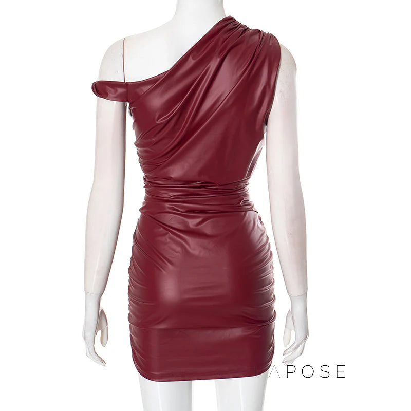 Leonna One-Shoulder Cutout Mini Dress
