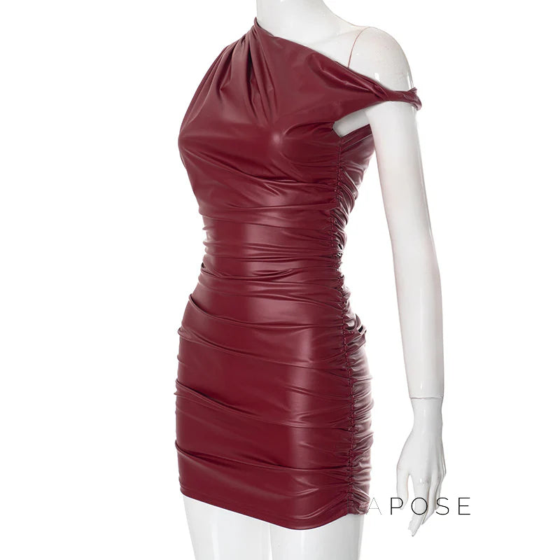 Leonna One-Shoulder Cutout Mini Dress