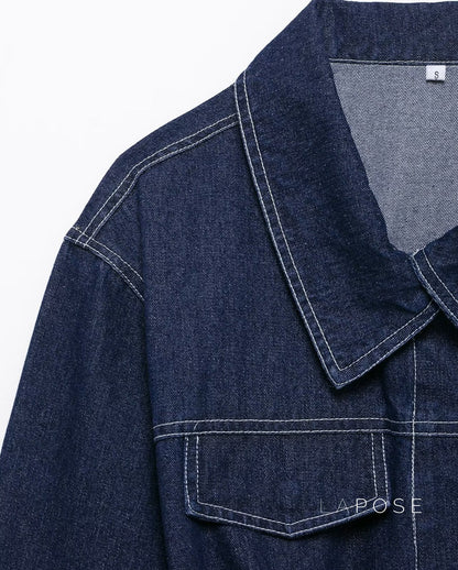 Lexie Belted Denim Jacket