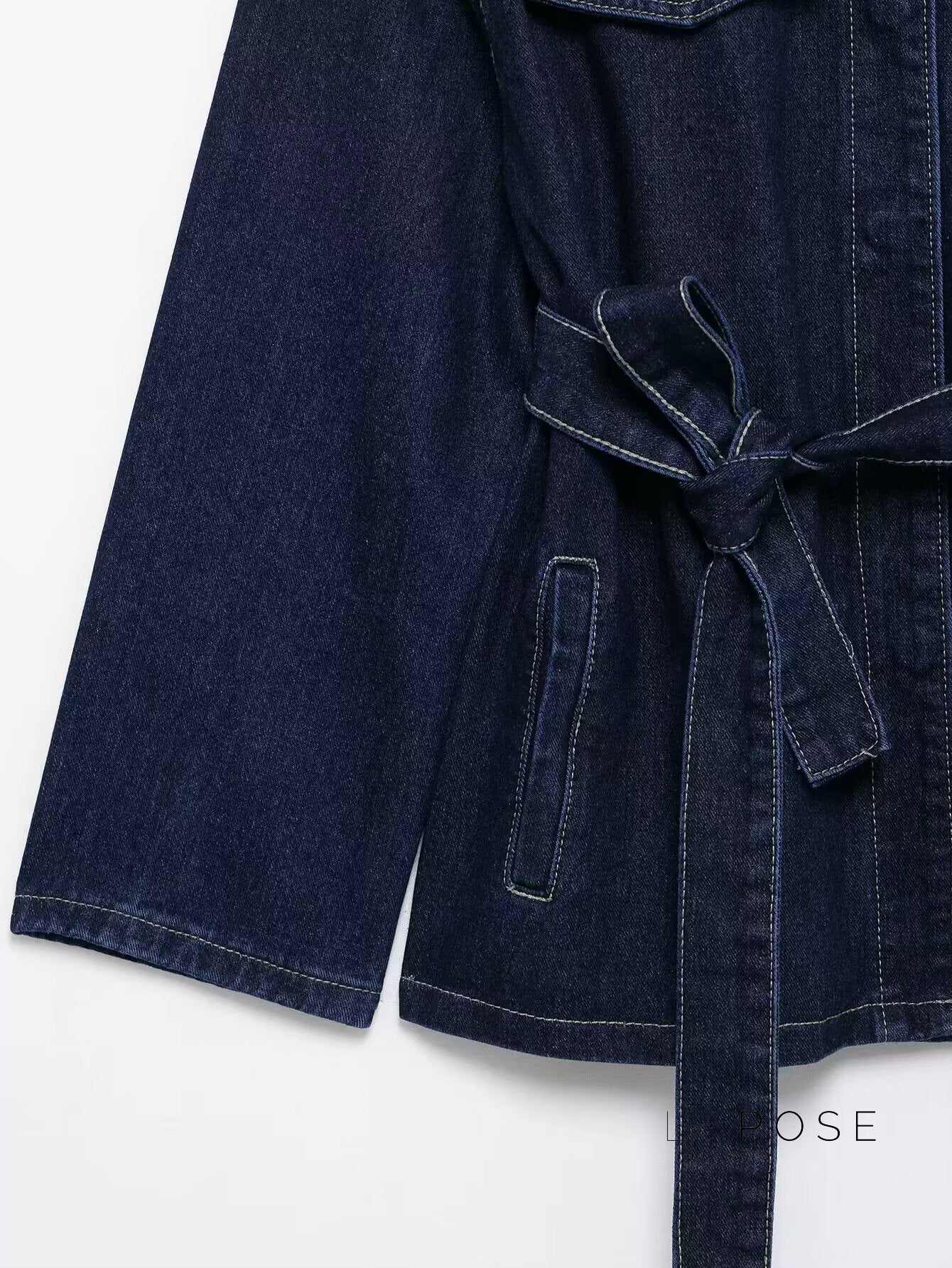 Lexie Belted Denim Jacket