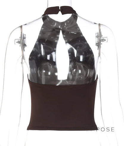 Liliane Studded Halter Top