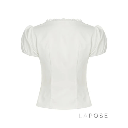 Lillith Lace Puff Sleeve Top