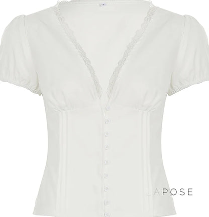 Lillith Lace Puff Sleeve Top