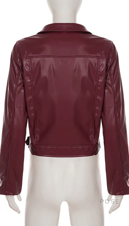 Lilyann Faux Leather Moto Jacket