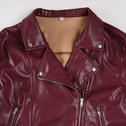 Lilyann Faux Leather Moto Jacket