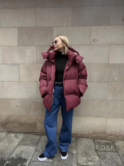 Lilyth Oversized Hooded Quilted Coat