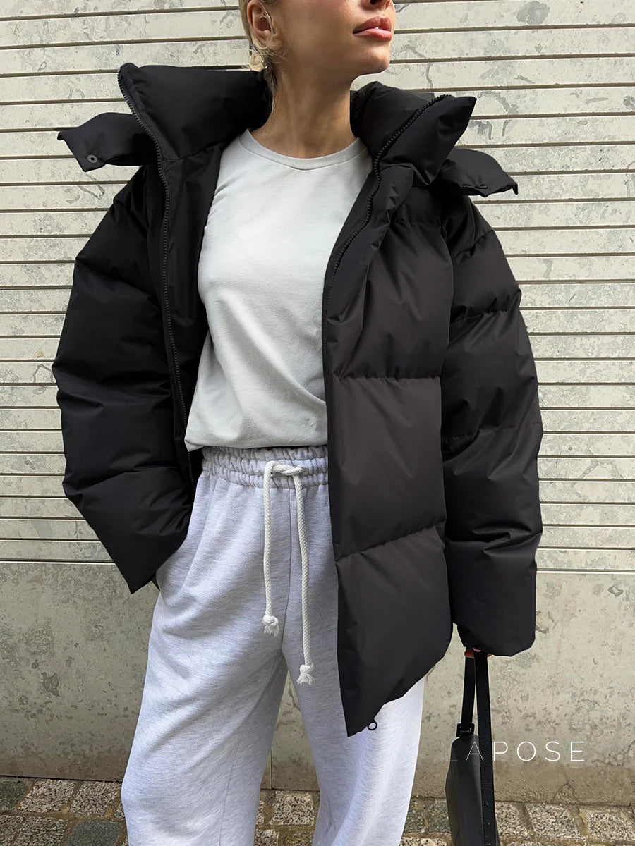 Lilyth Oversized Hooded Quilted Coat