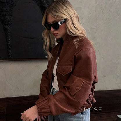 Lua Faux Leather Jacket