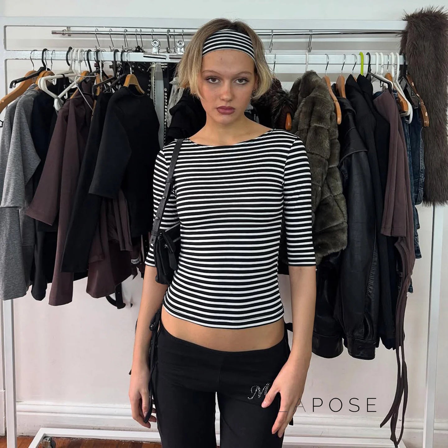 Macie Contrast Stripe Knit Top
