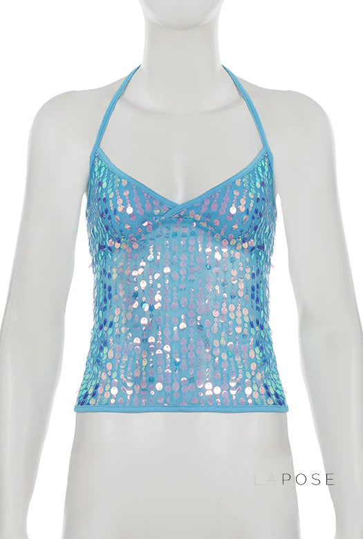 Maddalyn Sequin Strap Top