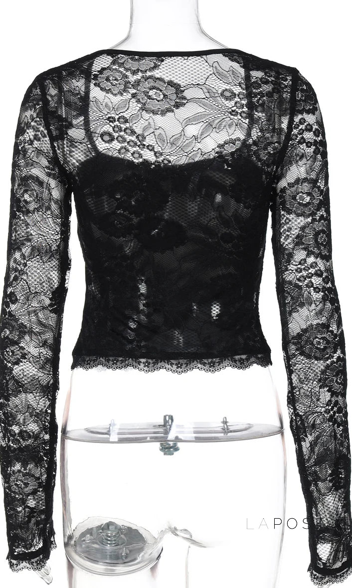 Madelyne Lace Long Sleeve Top