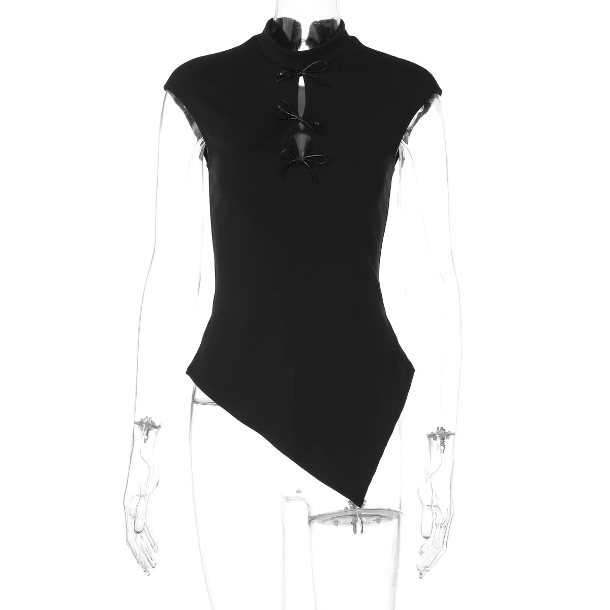 Mae Asymmetric Bow Cut-Out Top