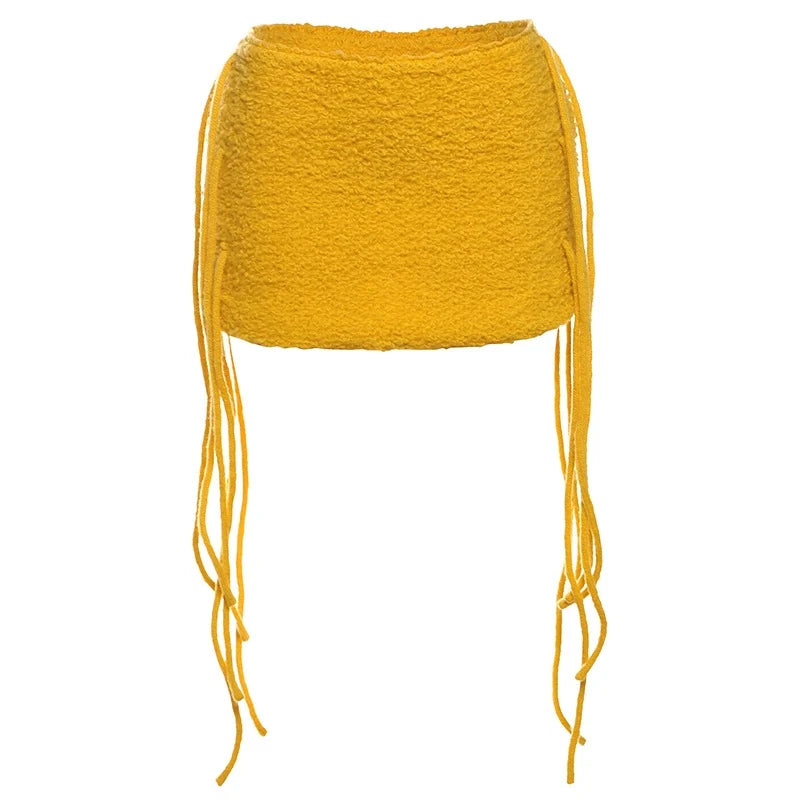 Mae Tassel Knit Mini Skirt