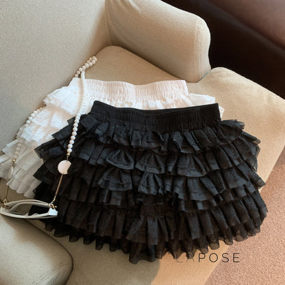 Maeleigh Lace Tiered Mini Skirt