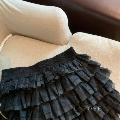Maeleigh Lace Tiered Mini Skirt
