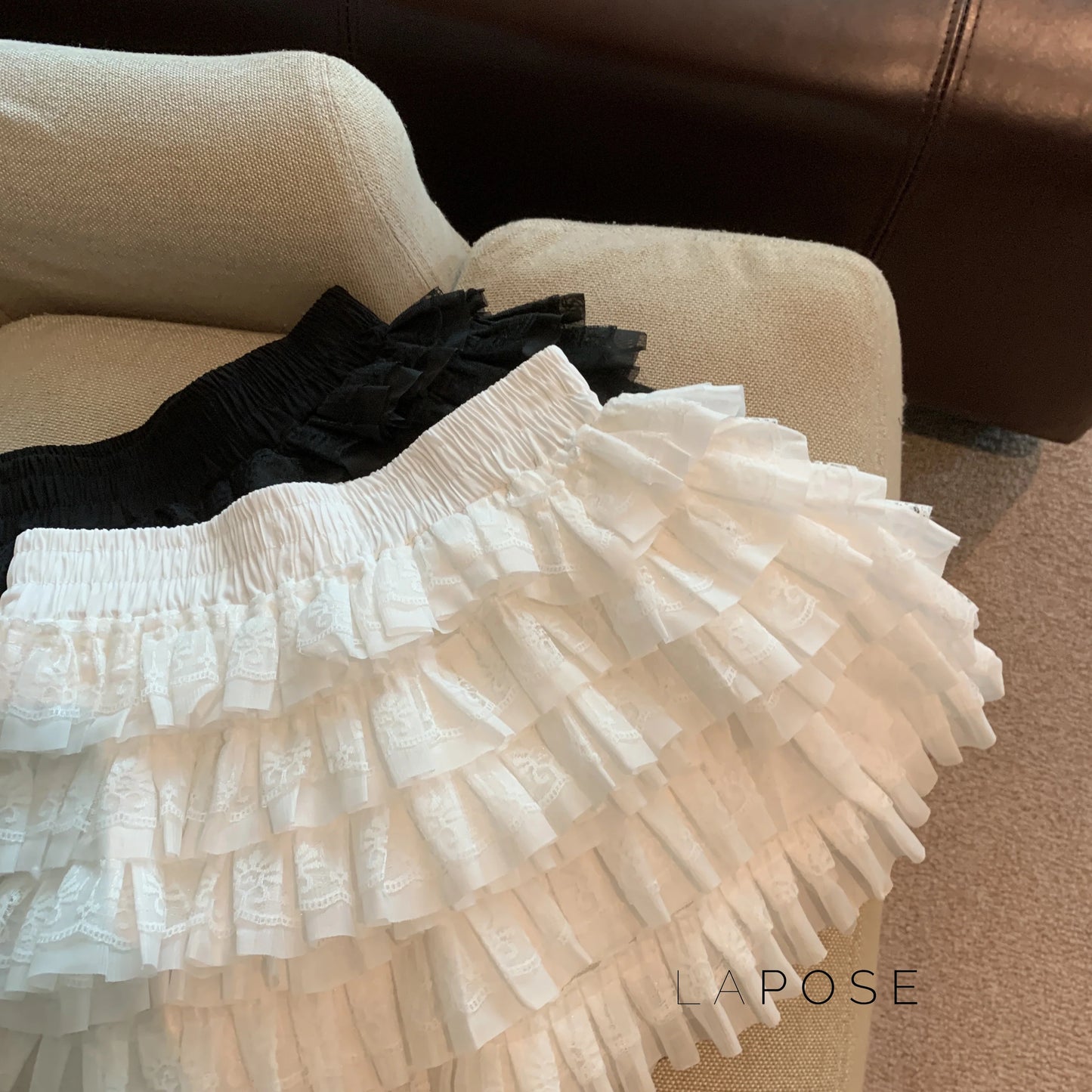 Maeleigh Lace Tiered Mini Skirt