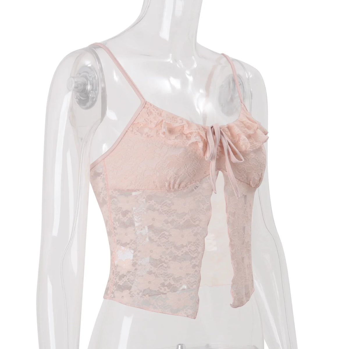 Mahlani Lace Ruffle Tie Camisole