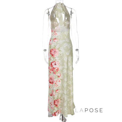 Marah Floral Halter Maxi Dress
