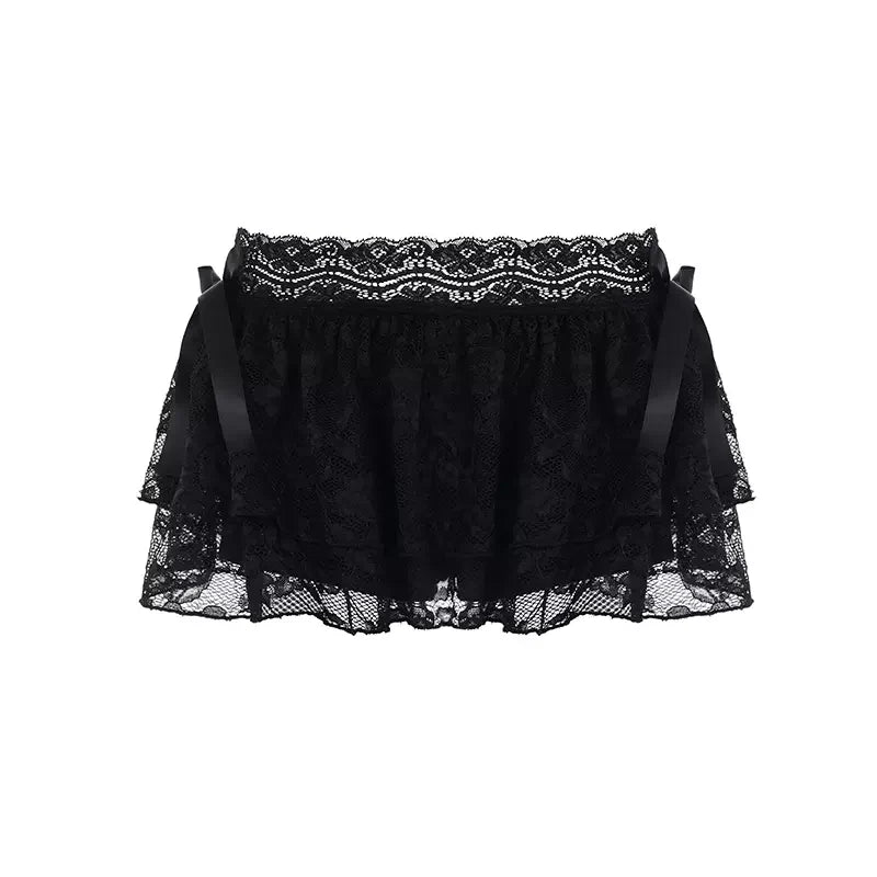 Marci Tiered Lace Mini Skirt