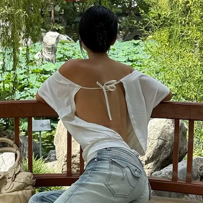 Marcia Backless Off-Shoulder Top