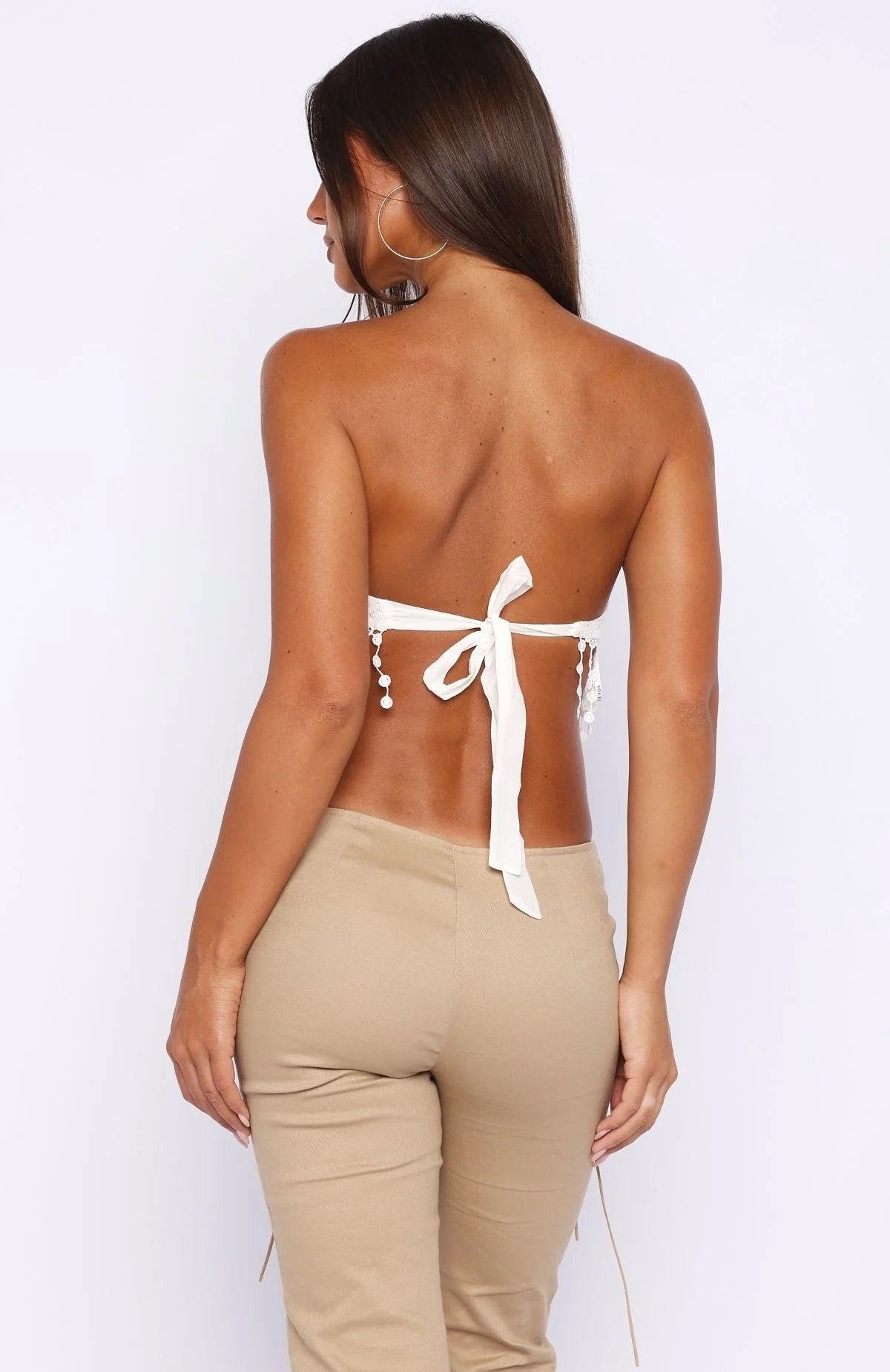 Mattilyn Lace Trim Strapless Top