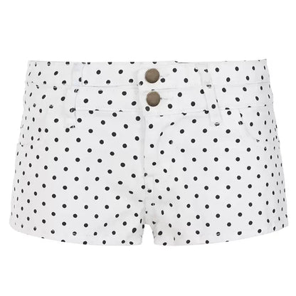 Maureen Polka Dot Denim Shorts