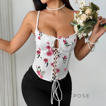 Mercedez Lace-Up Corset Top