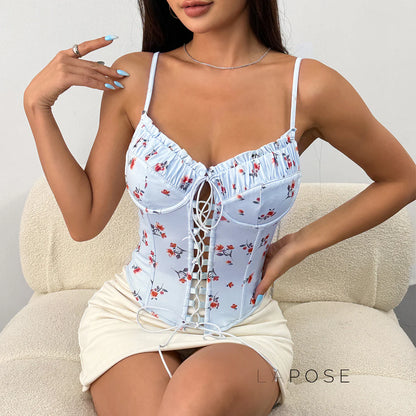 Mercedez Lace-Up Corset Top