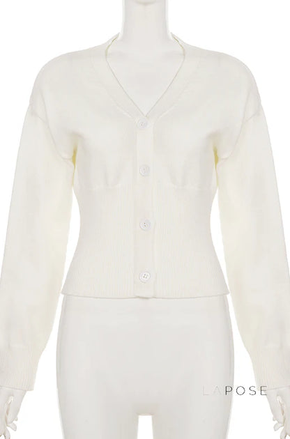 Micah Cropped Button-Up Cardigan