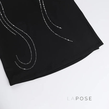 Miracle Rhinestone Slit Dress