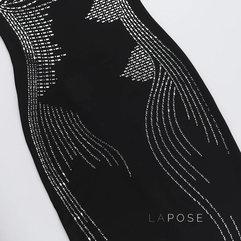 Miracle Rhinestone Slit Dress