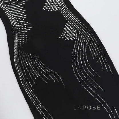 Miracle Rhinestone Slit Dress