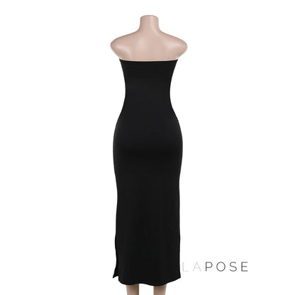 Miracle Rhinestone Slit Dress
