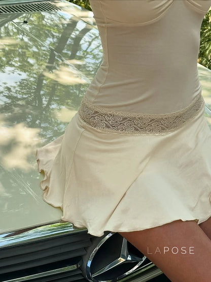 Mulan Lace Halter Mini Dress