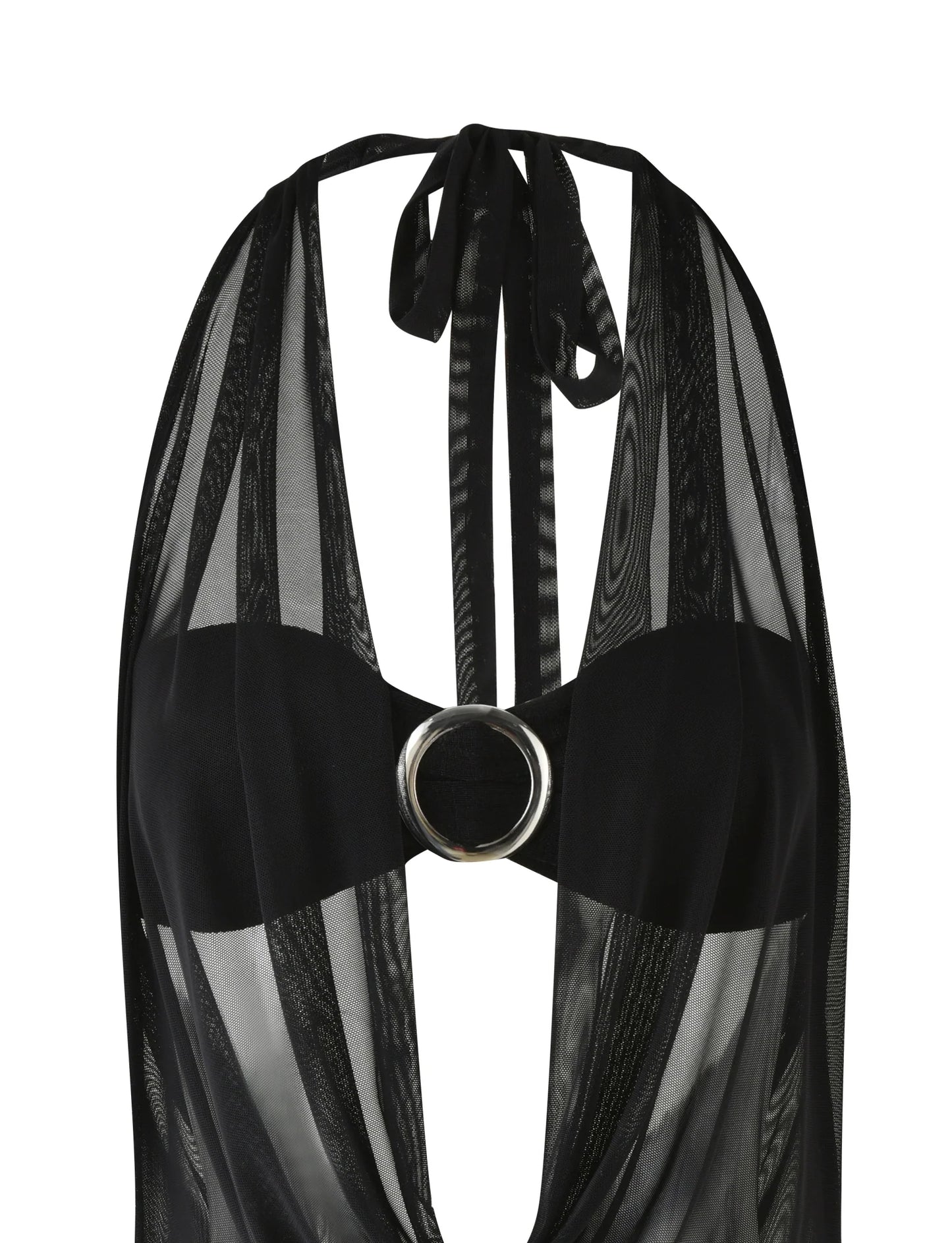 Nahomi Mesh Halter Mini Dress