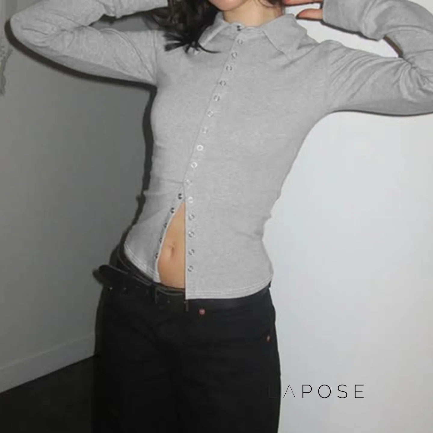 Nayelis Buttoned Polo Top