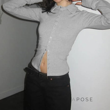 Nayelis Buttoned Polo Top