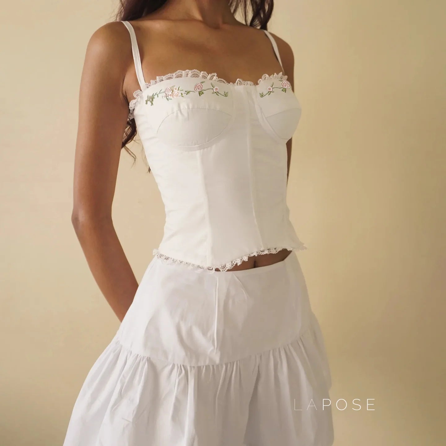 Nikita Floral Lace Corset Top