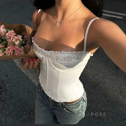 Nikita Floral Lace Corset Top