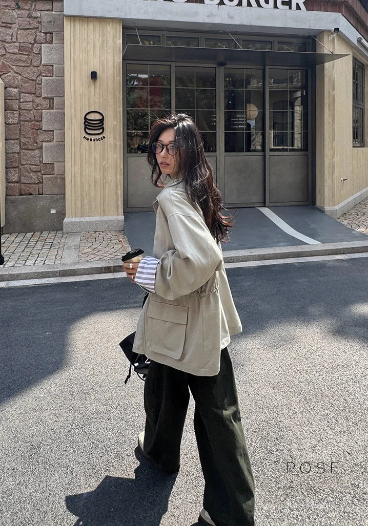 Nilah Cinched Utility Trench Coat