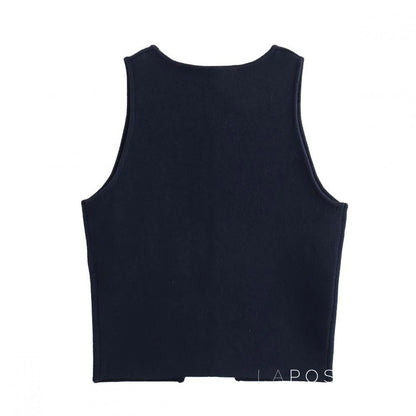 Novalee Cropped Knit Vest