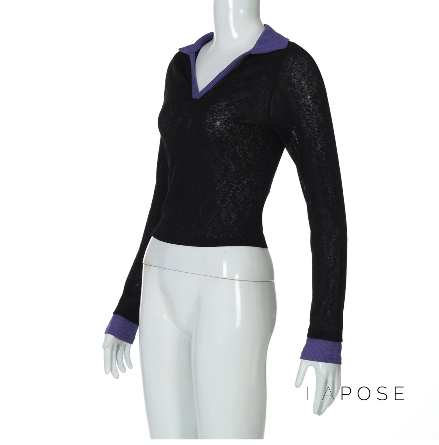 Nyla Contrast Trim V-Neck Top